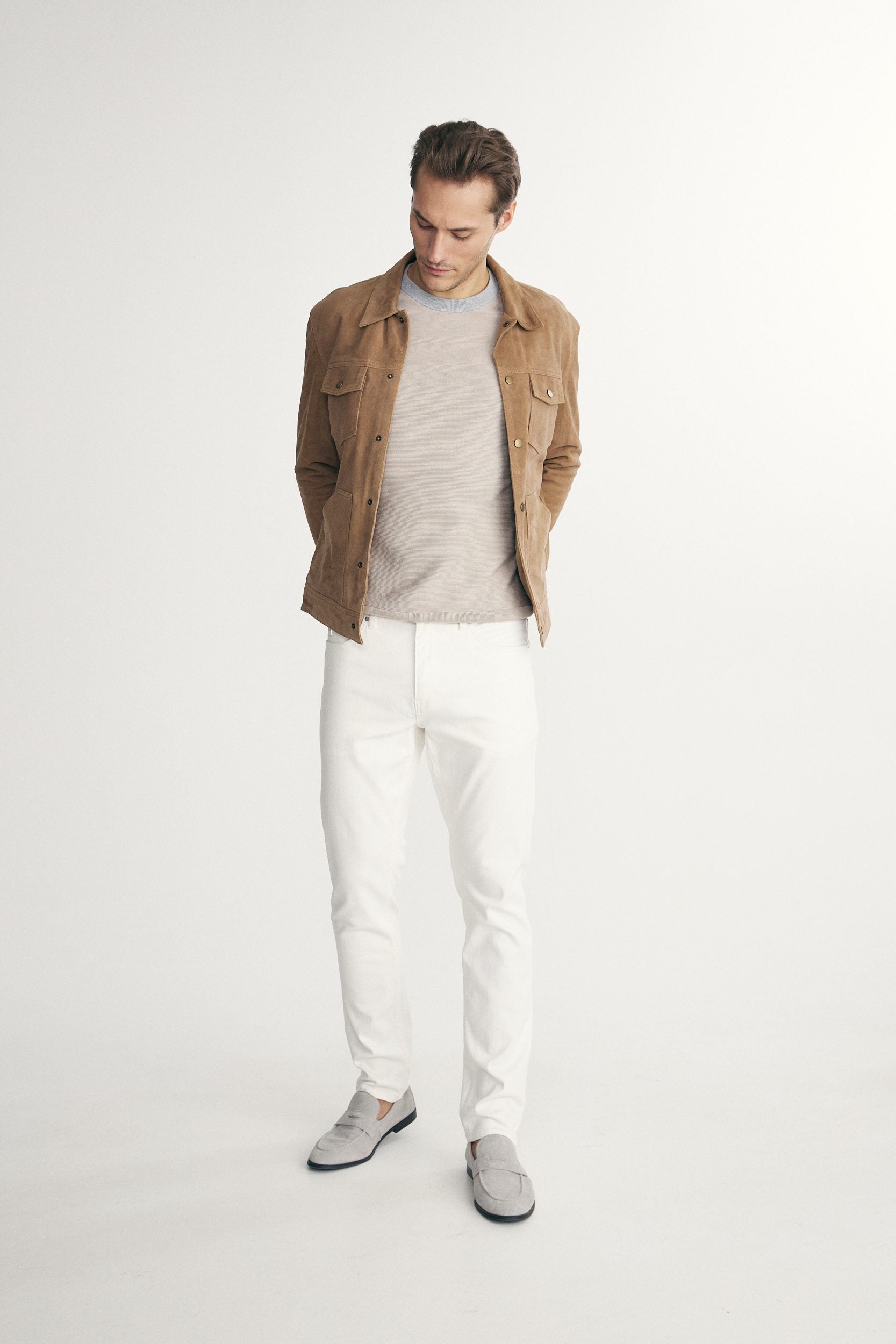 Goat suede overshirt