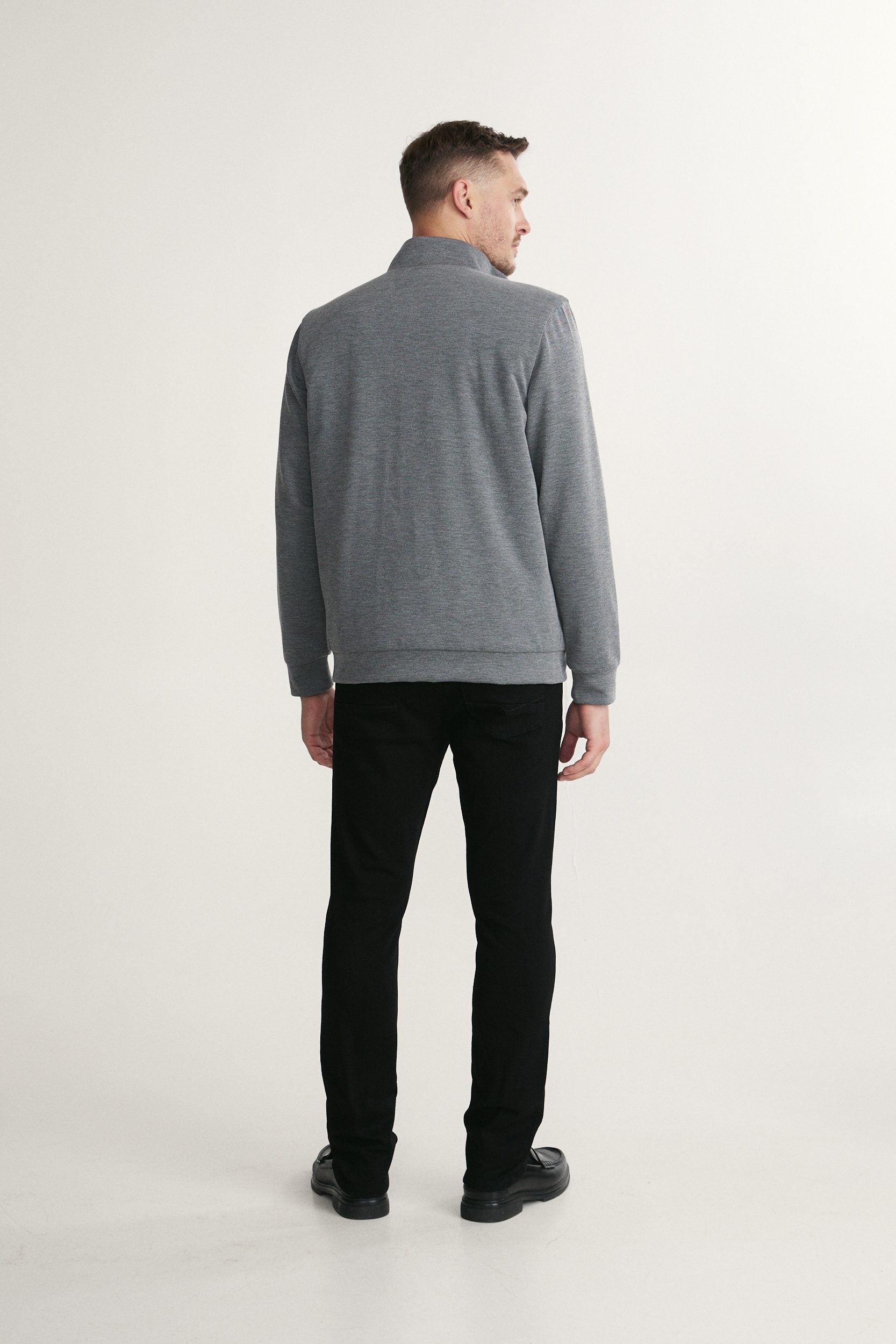 Lightweight Quilted Mock-Neck Jacket