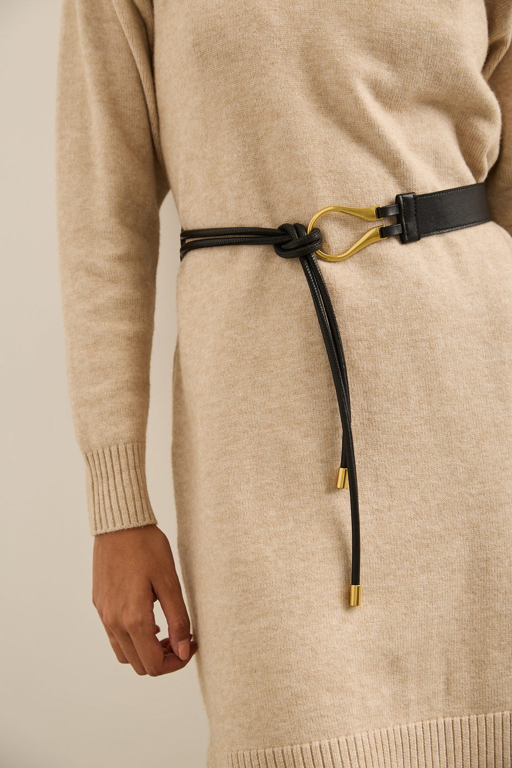 Ceinture en cuir à nouer