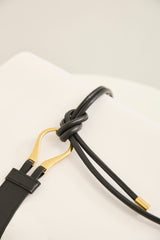 Leather sash belt