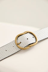 Embossed Metallic Belt
