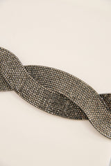 Belt with rhinestones ornament