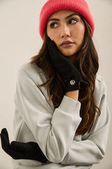 Wool Gloves With Metal Detail