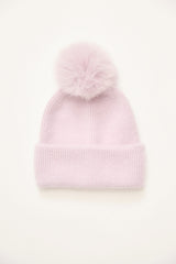 Angora melange beanie with rem