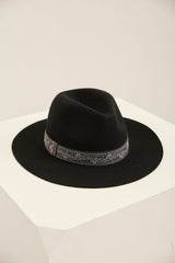 Felt Hat With Jacquard Ribbon