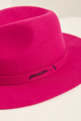 Felt Hat With Embroidery