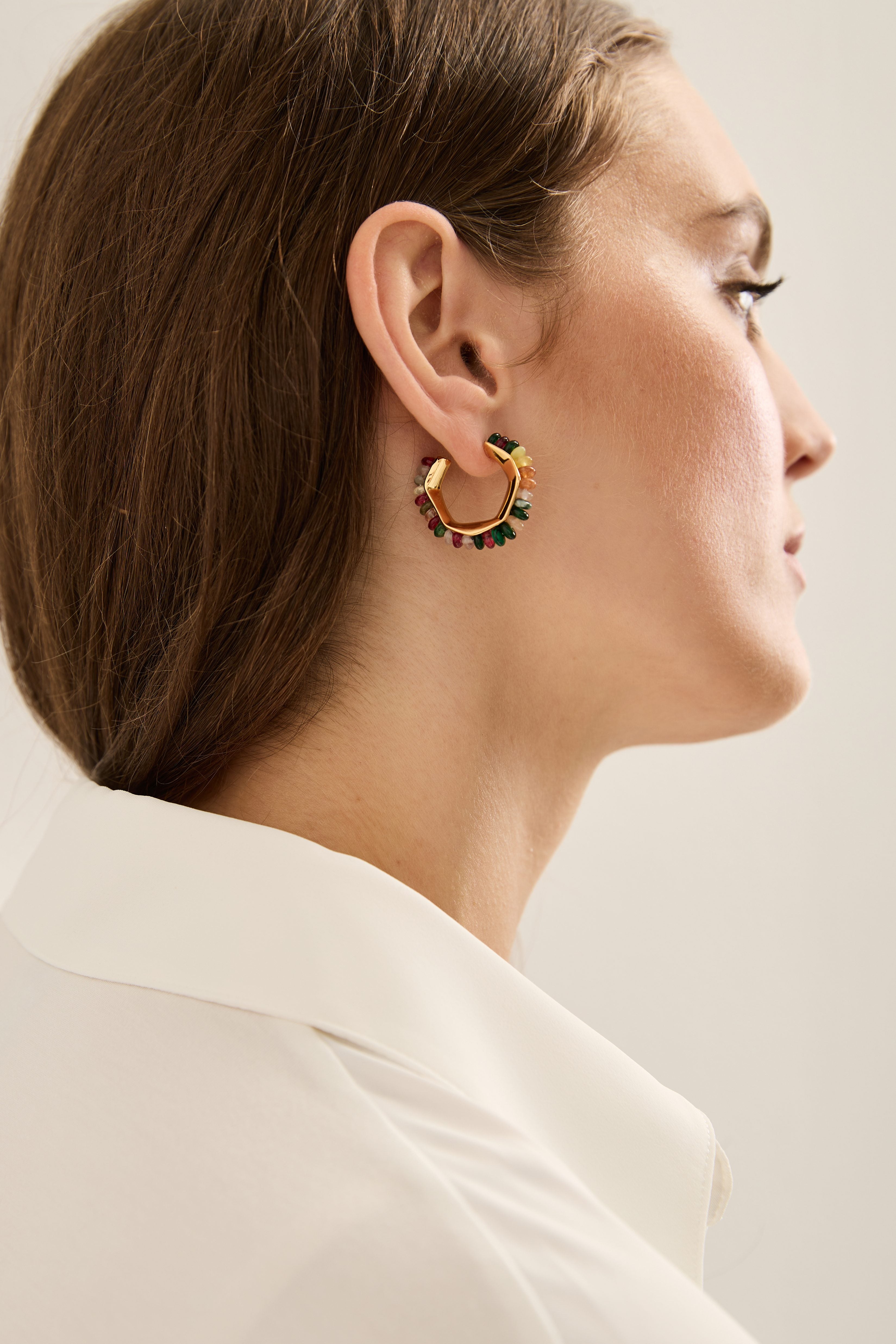 Natural stones hoops