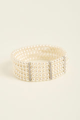 Multi rows pearls bracelet