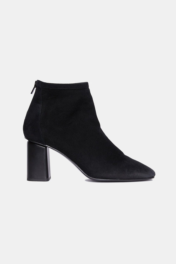 Bootie with matte heel