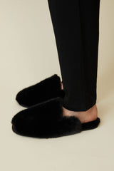 Faux fur slippers