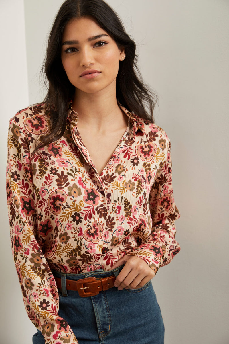 Regular floral print shirt