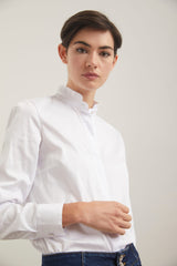 Chemise semi-ajustée à col mao