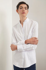 Chemise semi-ajustée à col mao