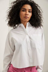 Oversized cropped blouse