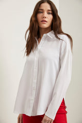 Tied front oversized blouse