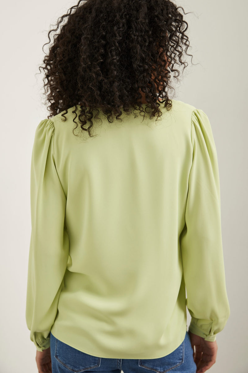 Front & back blouse with puffy sleeves