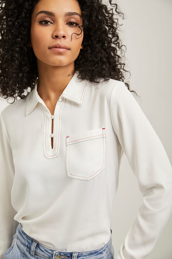 Blouse with stitch details