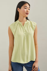 Sleeveless top with ribbon detail