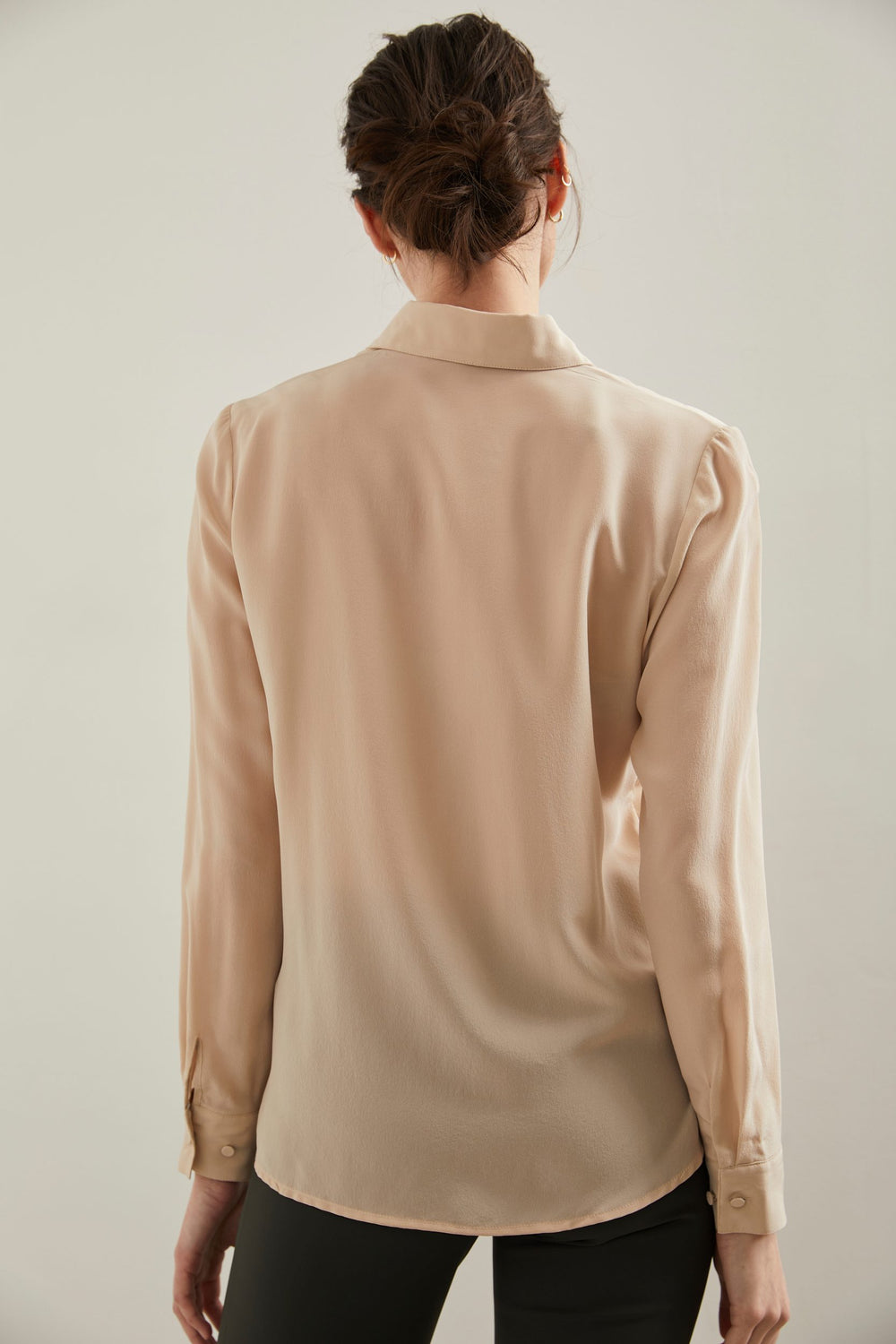 Regular silk shirt