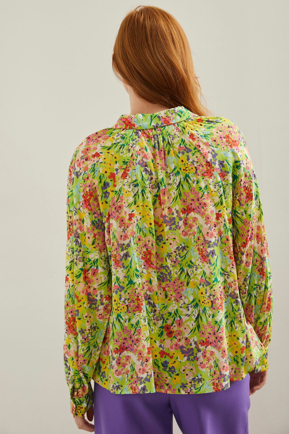 Blouse ample à imprimé floral