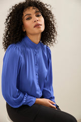 Fluid Blouse With Pleated Detail