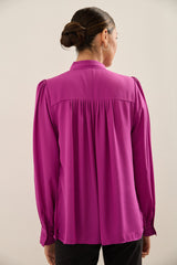 Fluid Blouse With Pleated Detail