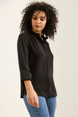 Blouse With Puffy Sleeves and Elastic Cuffs