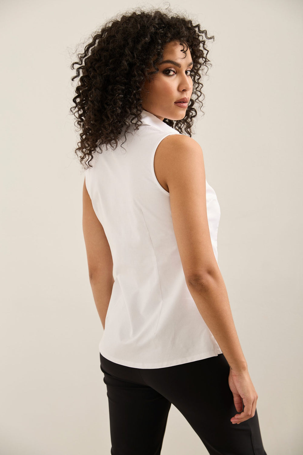 Poplin & Jersey Sleeveless Shirt