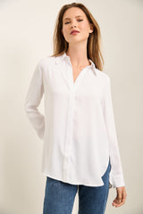 Oversized Blouse With Refined Buttons