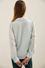 Blouse with front zipper