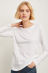 T-shirt basique en coton pima à manches longues