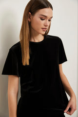 Loose velvet t-shirt