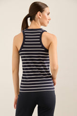 Ribbed Striped Sleeveless Top
