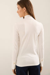 Mock Neck Top With Large Cuffs
