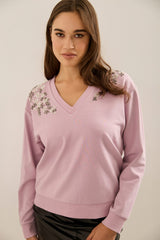 Sweatshirt With Beads