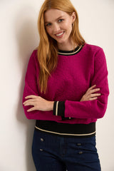 Crew Neck Textured Sweater