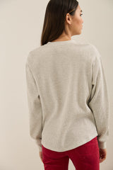Waffle Henley Sweatshirt