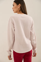 Waffle Henley Sweatshirt