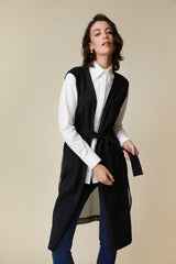 Cardigan sans manches en maille