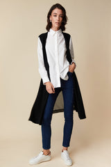 Cardigan sans manches en maille