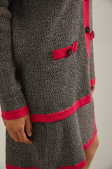 Cardigan with contrasting deta