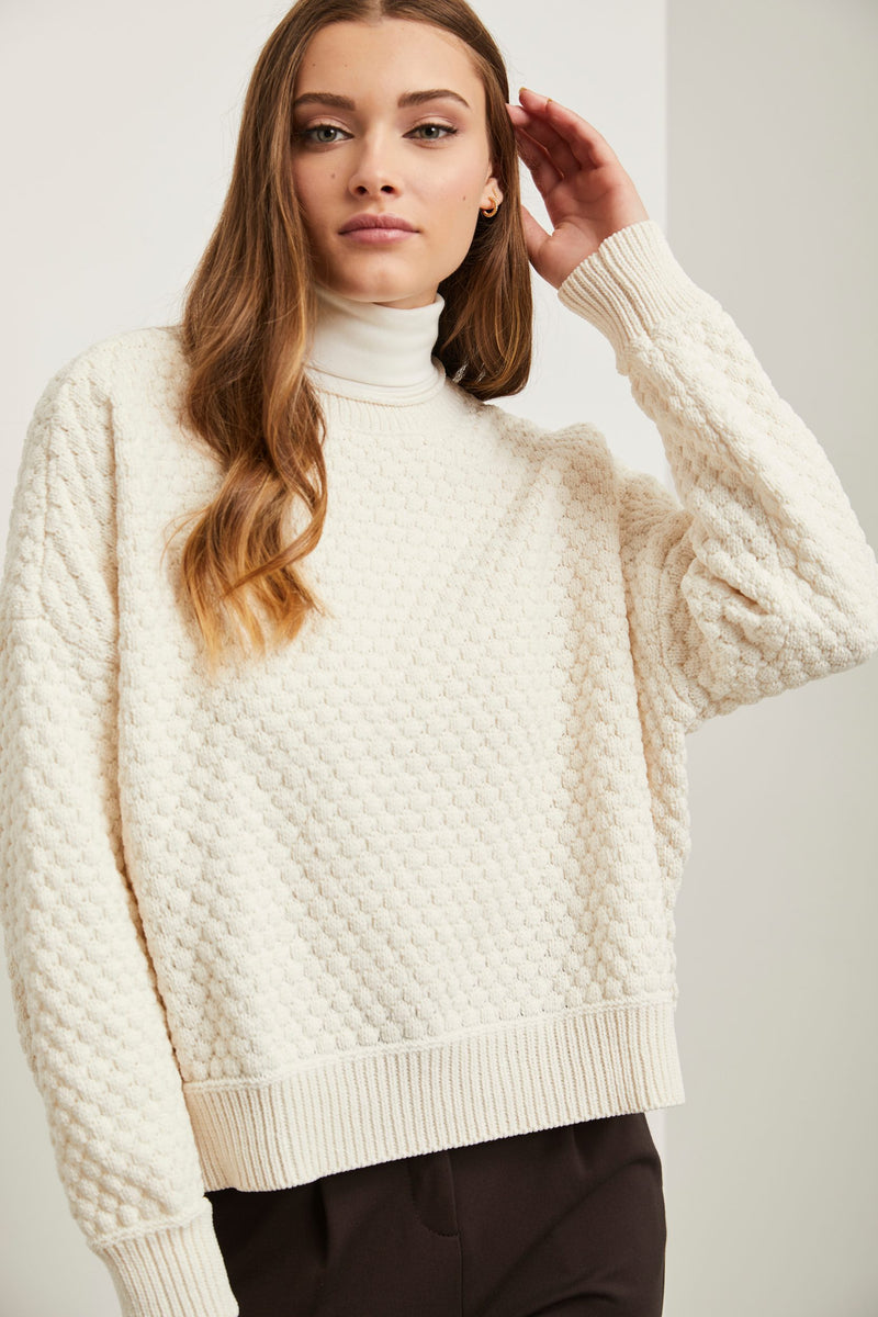 Oversize textured sweater