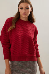 Oversize textured sweater