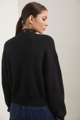 Cardigan with metallic buttons