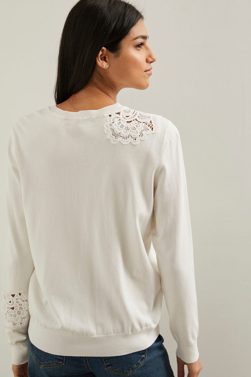 Sweater with embroidery detail