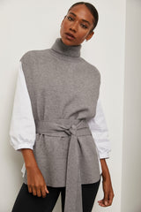 Turtleneck sleeveless sweater