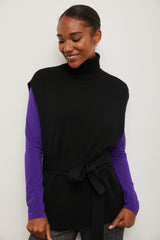 Turtleneck sleeveless sweater