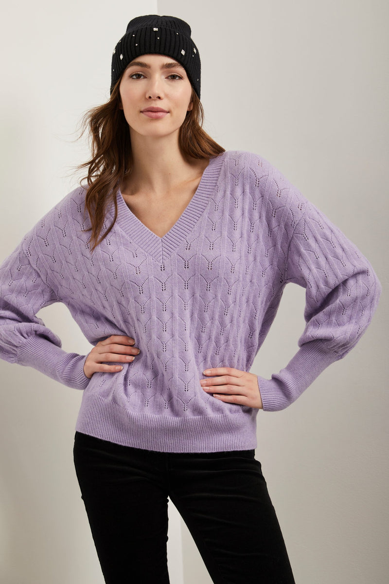 Sweater with puffy sleeves