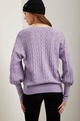 Sweater with puffy sleeves