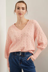 Sweater with puffy sleeves